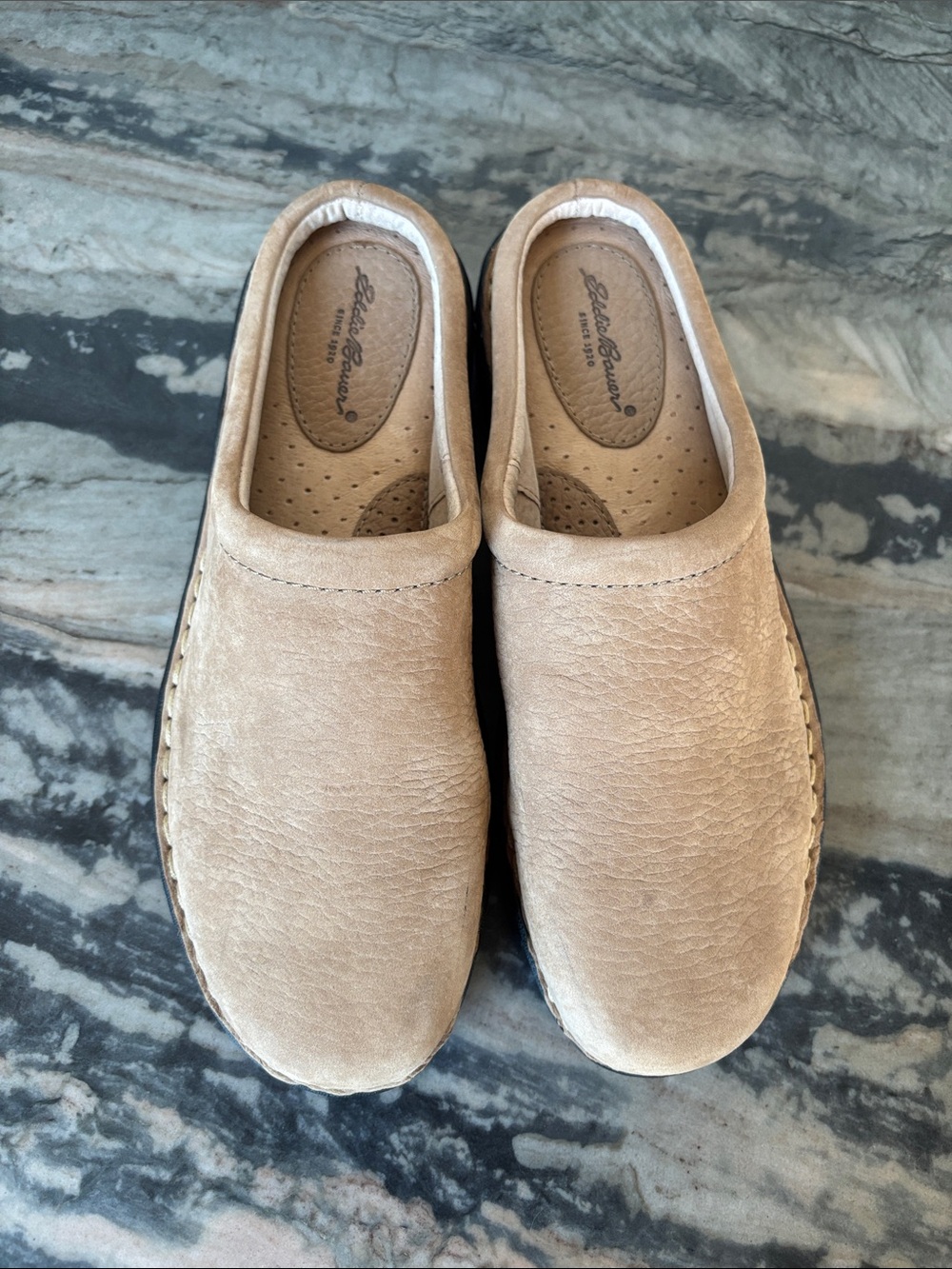 Eddie Bauer Women's Tan Slip-On Clogs